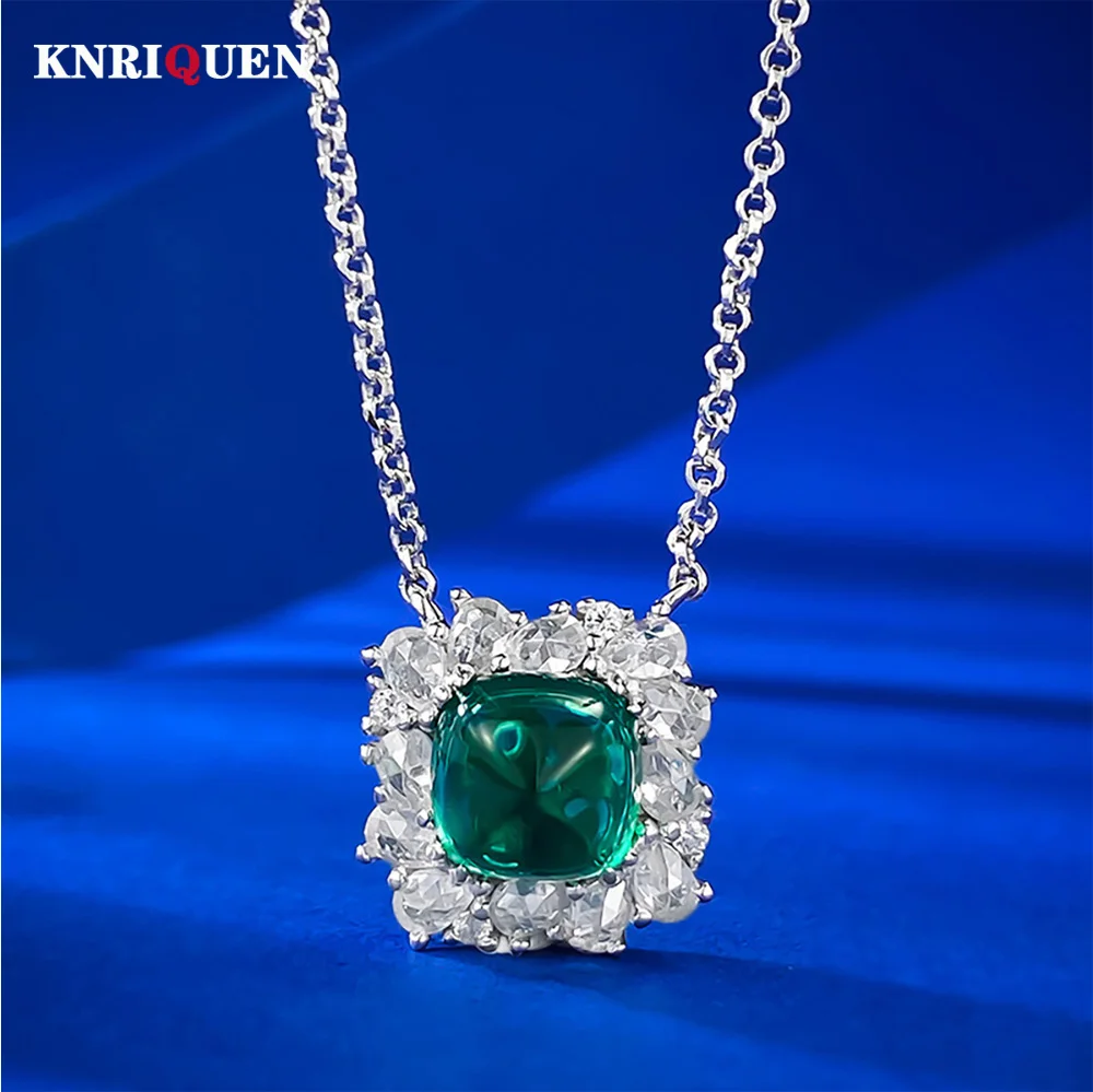 2023 Trend Retro 7*7mm Princess Cut Sugar Tower Emerald Gemstone Pendant Necklace for Women Charms Fine Jewelry Anniversary Gift 
2023 Trend Retro 7*7mm Princess Cut Sugar Tower Emerald Gemstone Pendant Necklace for Women Charms Fine Jewelry Anniversary Gift