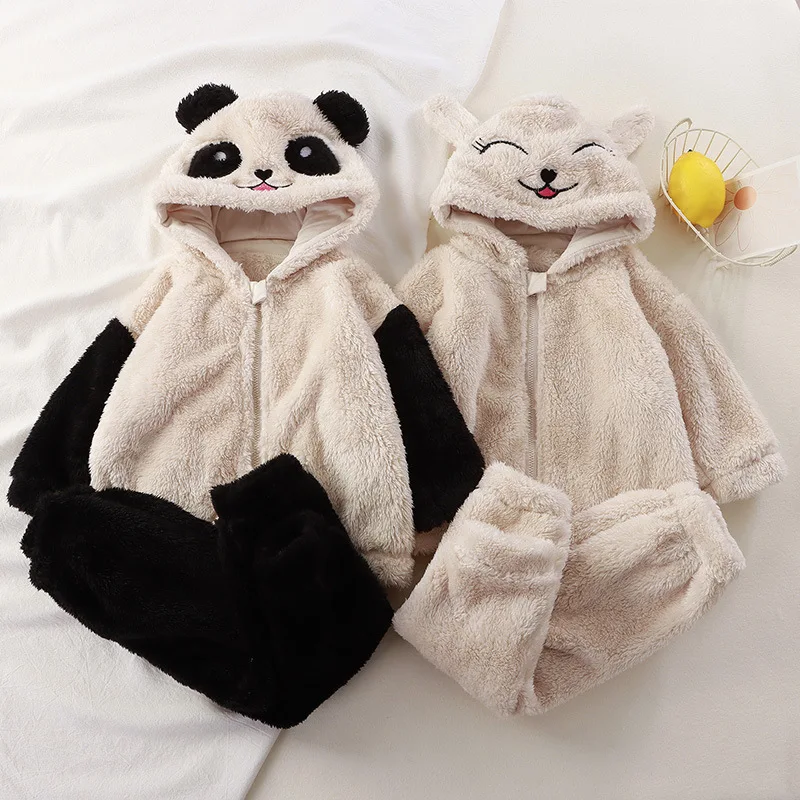 Children's Winter Clothes 2pcs Set Kids Hoodies Pants Boys Girls Warm Coral Fleece Home Wear Baby Toddlers Cute Flannel Outfit
Children's Winter Clothes 2pcs Set Kids Hoodies Pants Boys Girls Warm Coral Fleece Home Wear Baby Toddlers Cute Flannel Outfit