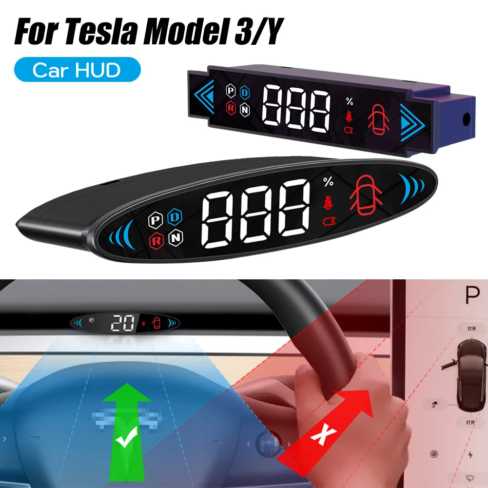 For Tesla Model 3/Y 2019-2023 HUD Mini Hidden Head Up Display Embedded Design LCD Display HD Speedometer Easy Installation
For Tesla Model 3/Y 2019-2023 HUD Mini Hidden Head Up Display Embedded Design LCD Display HD Speedometer Easy Installation