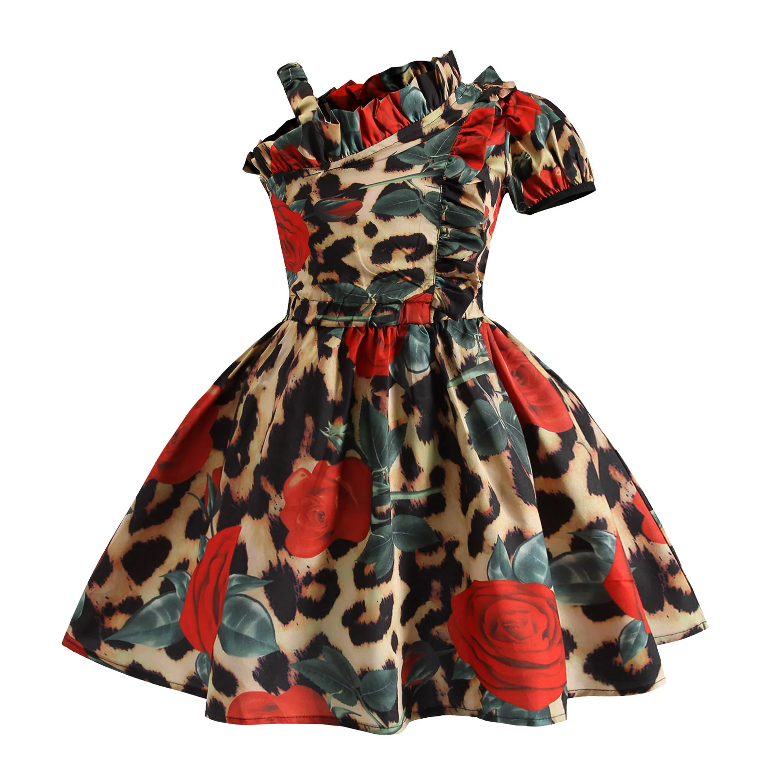 Kids Girls Party Gown Dress Elegant Baby Summer Suit Toddler Scoop Neck Floral Leopard Print Top+Skirt Set Children 2Pcs Outfits
Kids Girls Party Gown Dress Elegant Baby Summer Suit Toddler Scoop Neck Floral Leopard Print Top+Skirt Set Children 2Pcs Outfits