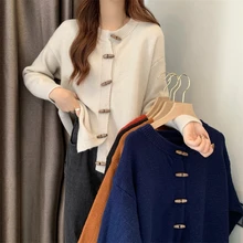 Retro Loose Long-sleeved Sweater Knitted Cardigan Women's 2021 Spring and Autumn New Korean Style Slim Coat
Retro Loose Long-sleeved Sweater Knitted Cardigan Women's 2021 Spring and Autumn New Korean Style Slim Coat