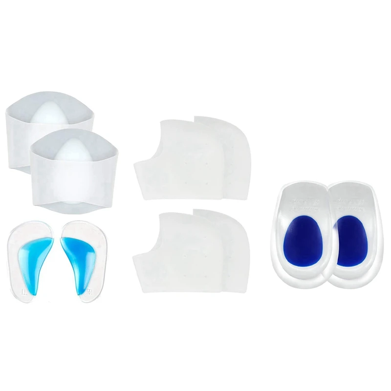 ASDS-1 Set White Gel Arch Support Set, Sleeves/Shoe Insoles & 1 Set White+Blue Heel Cups,Gel Heel Cushion
ASDS-1 Set White Gel Arch Support Set, Sleeves/Shoe Insoles & 1 Set White+Blue Heel Cups,Gel Heel Cushion
