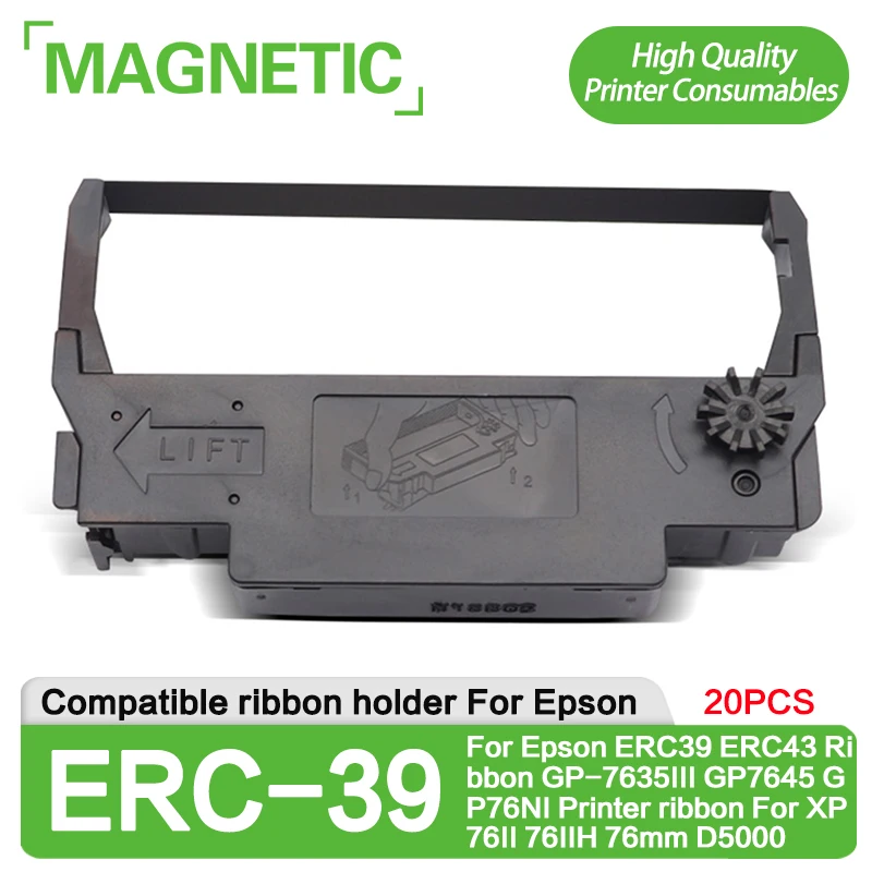 NEW 20 PCS For Epson ERC39 ERC43 Ribbon GP-7635III GP7645 GP76NI Printer ribbon For XP76II 76IIH 76mm D5000 ribbon holder
NEW 20 PCS For Epson ERC39 ERC43 Ribbon GP-7635III GP7645 GP76NI Printer ribbon For XP76II 76IIH 76mm D5000 ribbon holder