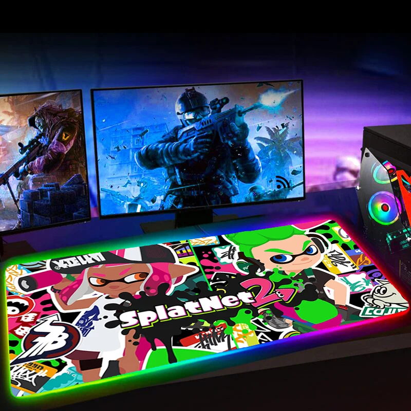 RGB Splatoon 2 Tapis De Souris Anime Mousepad XXL Gaming Accessories Mausepad LED Large Mause Pad No-slip with Backlit Mausepad
RGB Splatoon 2 Tapis De Souris Anime Mousepad XXL Gaming Accessories Mausepad LED Large Mause Pad No-slip with Backlit Mausepad