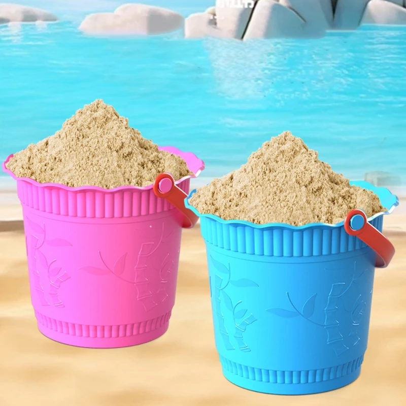 

YYDS 6PCS Kids Beach Toy Sand Castle Mold Toy Bucket Sandbox Summer Water Play Toy