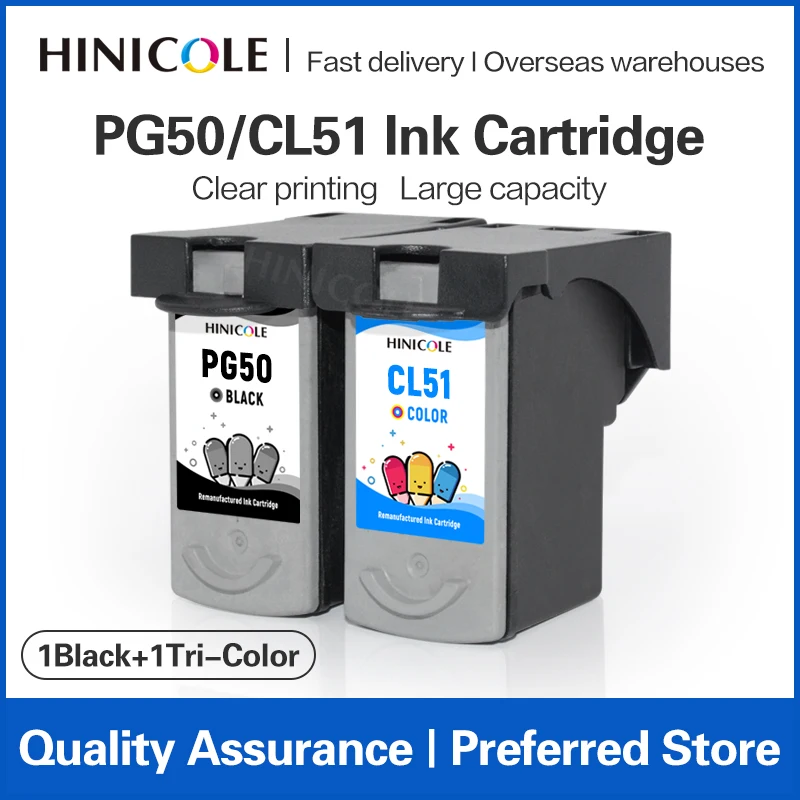 HINICOLE PG50 PG 50 CL51 CL 51 Refilled Ink Cartridge PG-50 CL-51 Use For Canon Pixma iP2200 iP6210D iP6220D MP150 MP160 Printer
HINICOLE PG50 PG 50 CL51 CL 51 Refilled Ink Cartridge PG-50 CL-51 Use For Canon Pixma iP2200 iP6210D iP6220D MP150 MP160 Printer