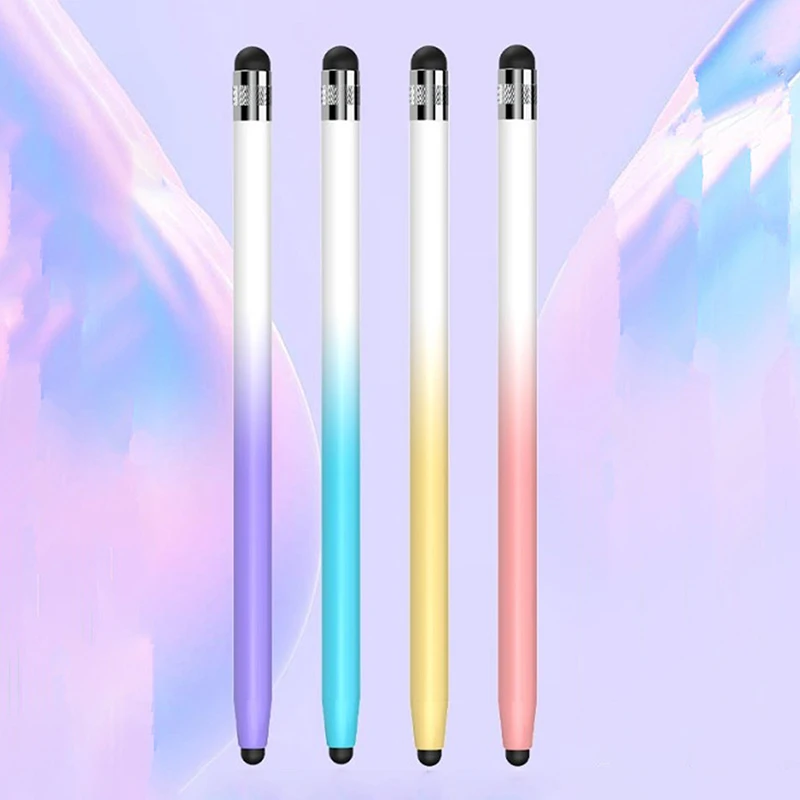 

2 In 1 Stylus Pen For Cellphone Tablet Capacitive Touch Pencil Gradient Color Universal Android Phone Drawing Screen Pencil