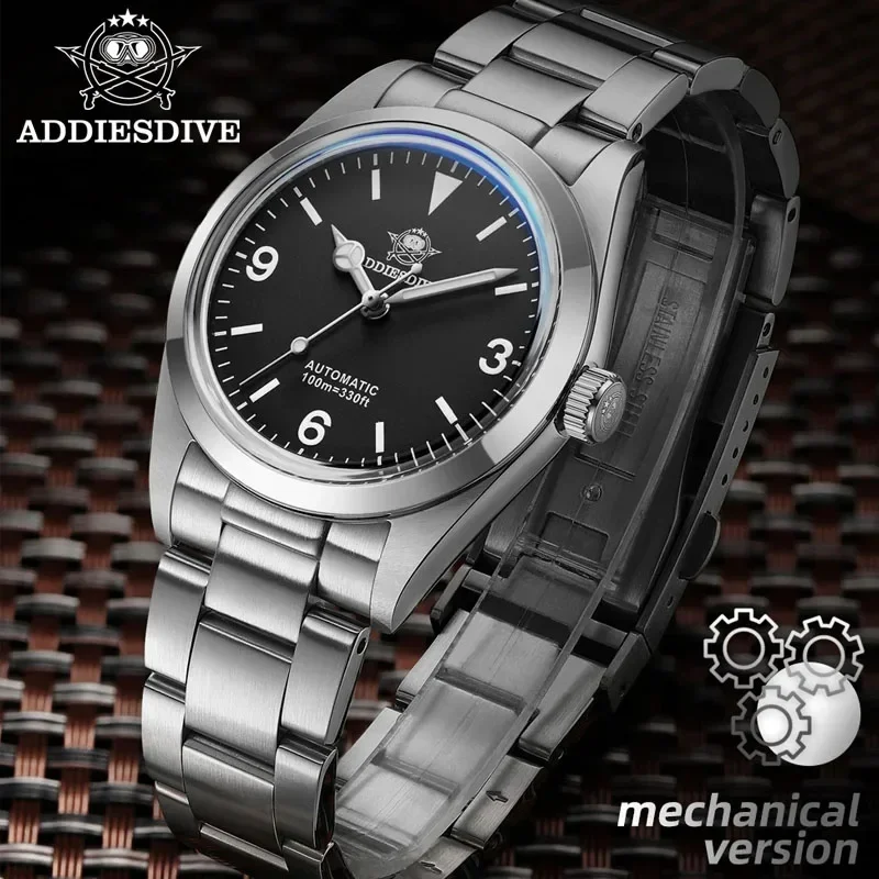 

ADDIESDIVE 36mm PT5000 Automatic Mechanical Watch Sapphire Crystal 100M Dive Super Luminous Watches Fashion Sport Man Wristwhach