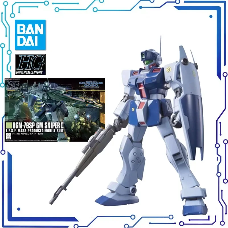 

BANDAI Anime HG 1/144 RGM-79 GM Sniper 2 New Mobile Report Gundam Assembly Plastic Model Kit Action Toys Figures Gift