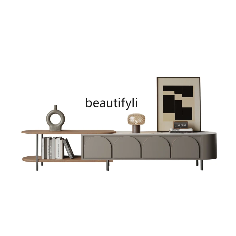 Leather Retractable TV Cabinet Simple Modern Stone Plate Coffee Table Combination Minimalist Living Room Home Floor Cabinet
Leather Retractable TV Cabinet Simple Modern Stone Plate Coffee Table Combination Minimalist Living Room Home Floor Cabinet