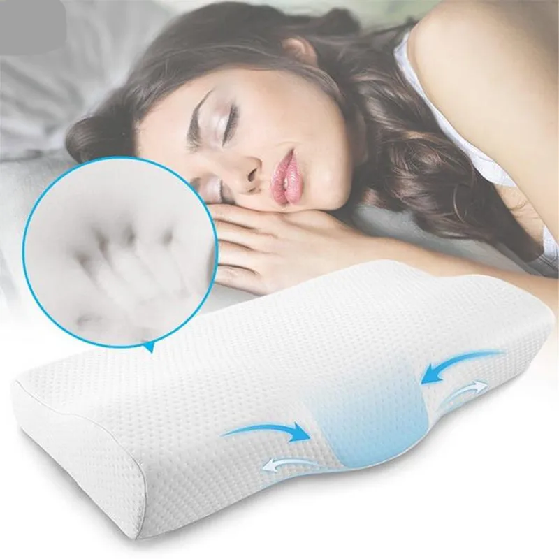 

60x35cm Memory Foam Pillow Slow Rebound Soft Memory Slepping Pillows Butterfly Shaped Relax The Cervical For Adult Dropship 20