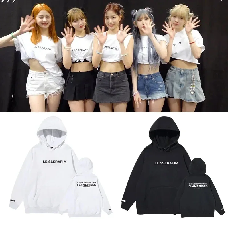 Kpop LESSERAFIM FLAME Men/Women Hoodie Long Sleeve Loose Casual Sweatshirt Couple Style Unisex Streetwear Top
Kpop LESSERAFIM FLAME Men/Women Hoodie Long Sleeve Loose Casual Sweatshirt Couple Style Unisex Streetwear Top