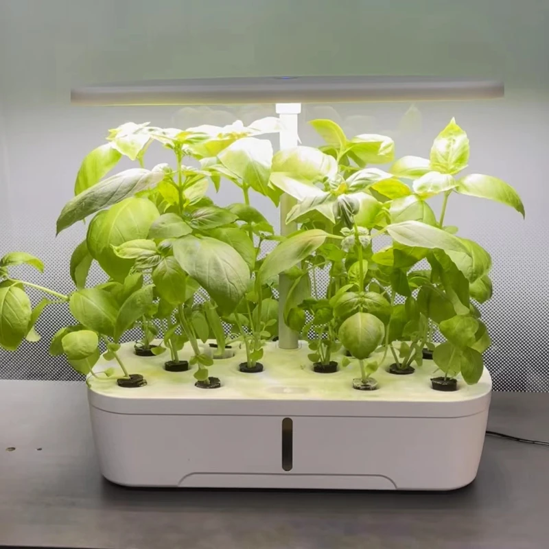 

small home aquaponics planter pot hydroponics mini smart led herb aero garden grow light Kit indoor hydroponic growing systems