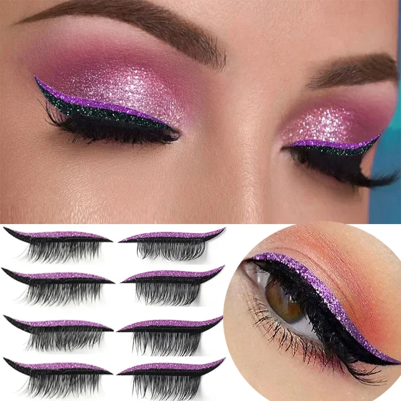 4 Pairs Eyeliner False Eyelashes Sticker Reusable Waterproof Longlasting Self Adhesive Pink Eyelid Sticker Shiny Easy Eye Makeup
4 Pairs Eyeliner False Eyelashes Sticker Reusable Waterproof Longlasting Self Adhesive Pink Eyelid Sticker Shiny Easy Eye Makeup