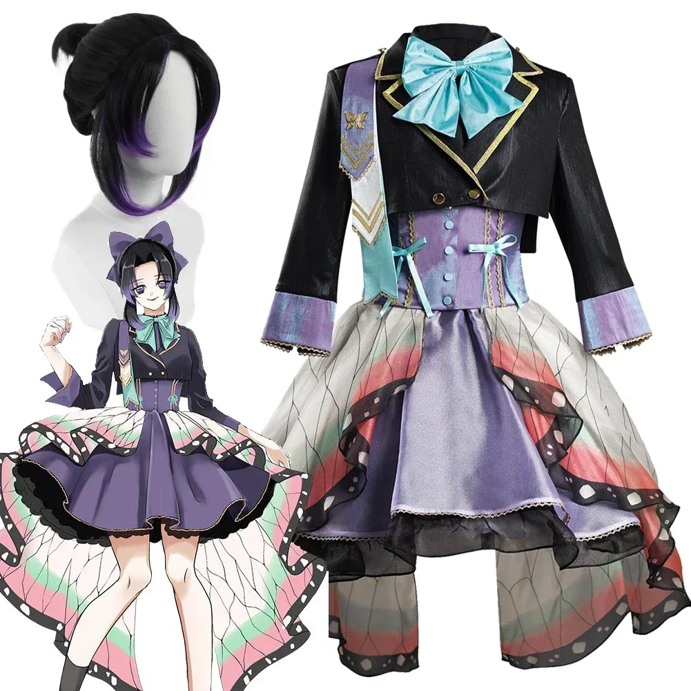 Kochou Shinobu Cosplay Costume Wig Anime Demon Slayer Women Lolita Dresses Kimono For Ladies Adult Halloween Party Role Play New
Kochou Shinobu Cosplay Costume Wig Anime Demon Slayer Women Lolita Dresses Kimono For Ladies Adult Halloween Party Role Play New