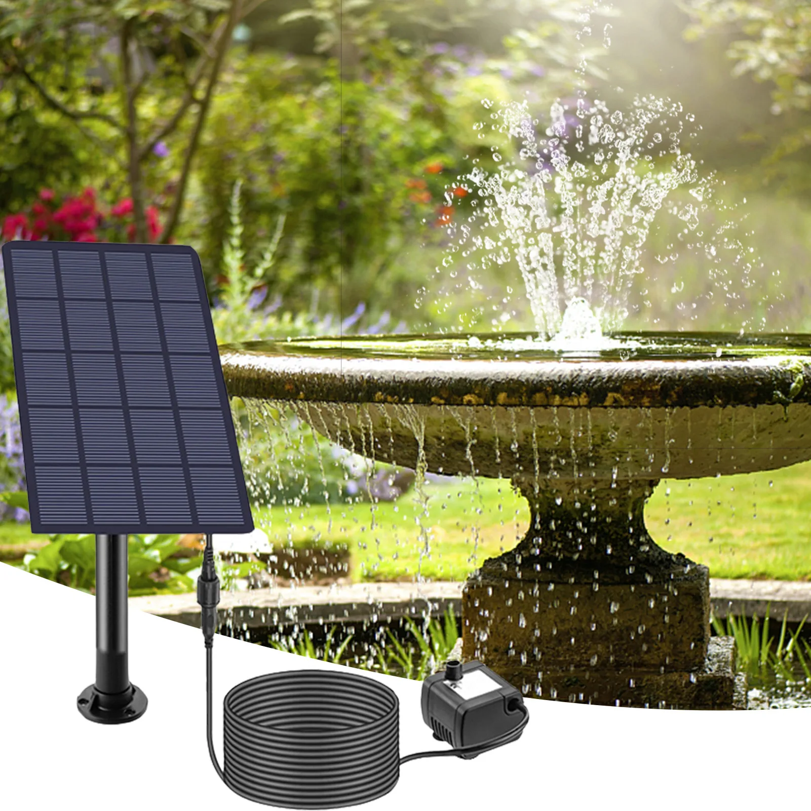 2.5W DIY Solar Powered Fountain Water Pump Kit Bird Bath Solar Water Fountains With 6 Nozzles For Outdoor Garden Yard Patio
2.5W DIY Solar Powered Fountain Water Pump Kit Bird Bath Solar Water Fountains With 6 Nozzles For Outdoor Garden Yard Patio