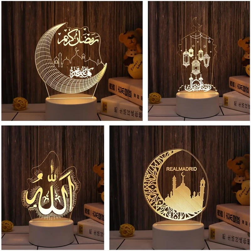 Светильник EID Mubarak, 3D светодиодный ночсветильник, декор для спальни, ночник, мусульманский Рамадан, праздничные принадлежности для украшения дома
Светильник EID Mubarak, 3D светодиодный ночсветильник, декор для спальни, ночник, мусульманский Рамадан, праздничные принадлежности для украшения дома