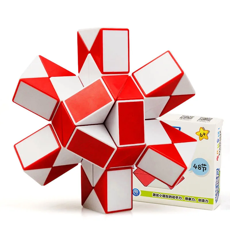

Qiyi 48 Segments Magic Snake Ruler Cube Puzzle Speed Cubes Twist Folding Profissional Toy for Kids Magic Cube Fidget Toy
