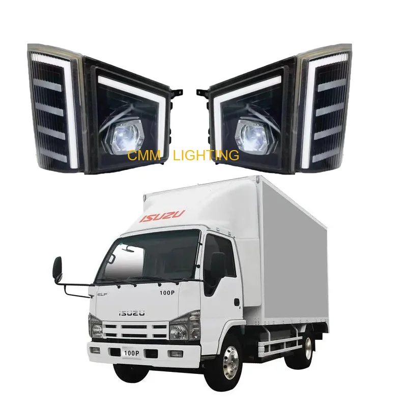 

1 Pair New Design Head Lamp With Lens Fit For ISUZU 100P Truck Headlight