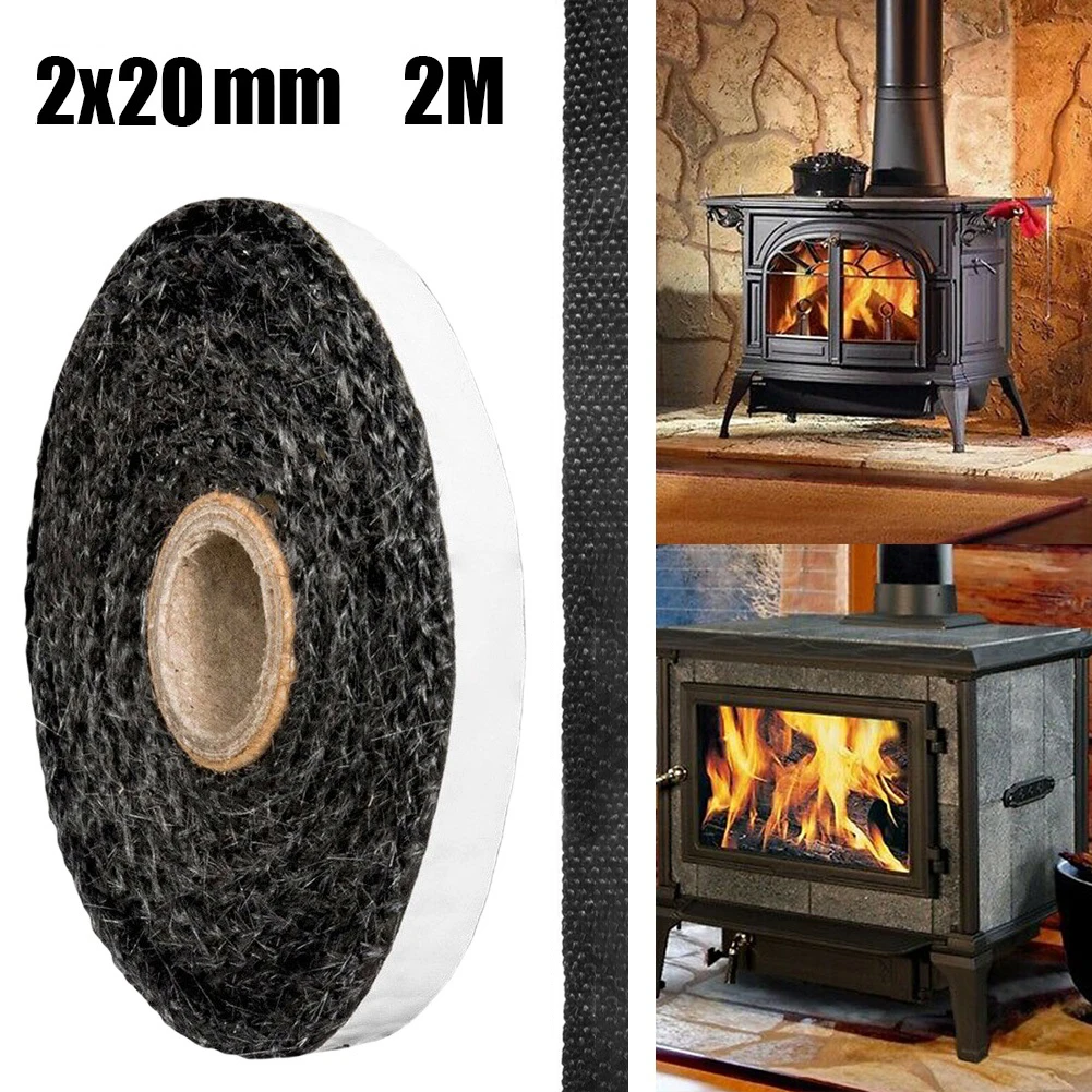 1PC Flat Stoves Rope Self-Adhesive Fiberglass Fireplace Door Sealing Cord Replacement Gasket Tape 10/15/20mm Width 2m Length
1PC Flat Stoves Rope Self-Adhesive Fiberglass Fireplace Door Sealing Cord Replacement Gasket Tape 10/15/20mm Width 2m Length