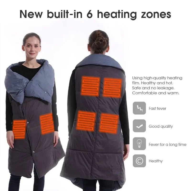 USB Heating Blanket Wearable Electric Blanket For Power Bank Winter Warm Soft Plush Car Shawl Camping Travel Machine Washable
USB Heating Blanket Wearable Electric Blanket For Power Bank Winter Warm Soft Plush Car Shawl Camping Travel Machine Washable