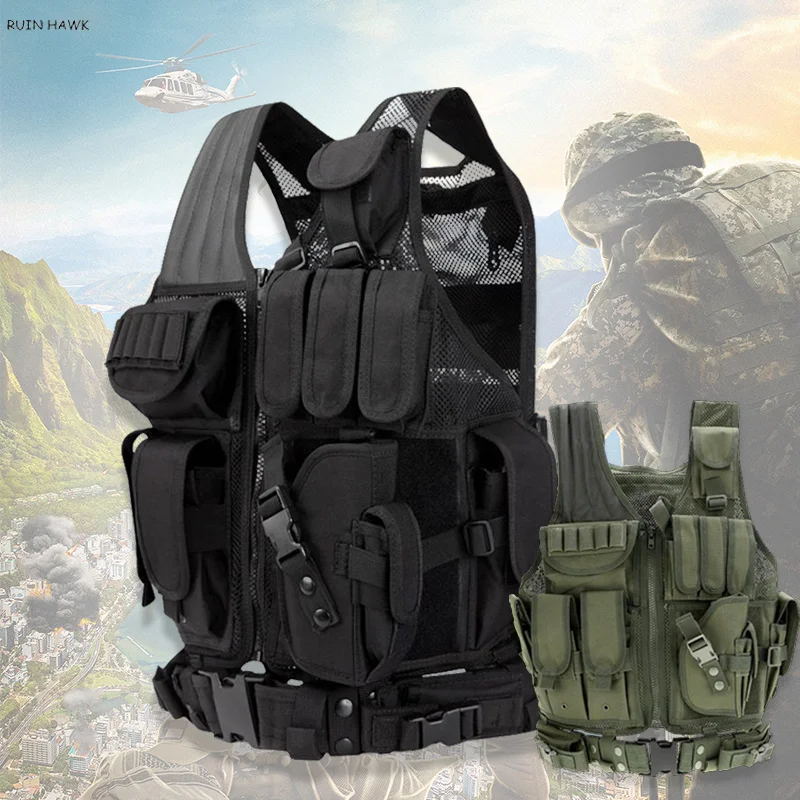 

Army Military Training Combat Vest Body Armor Men's Tactical Paintball Airsoft War Game Vest Outdoor Hunting Vests