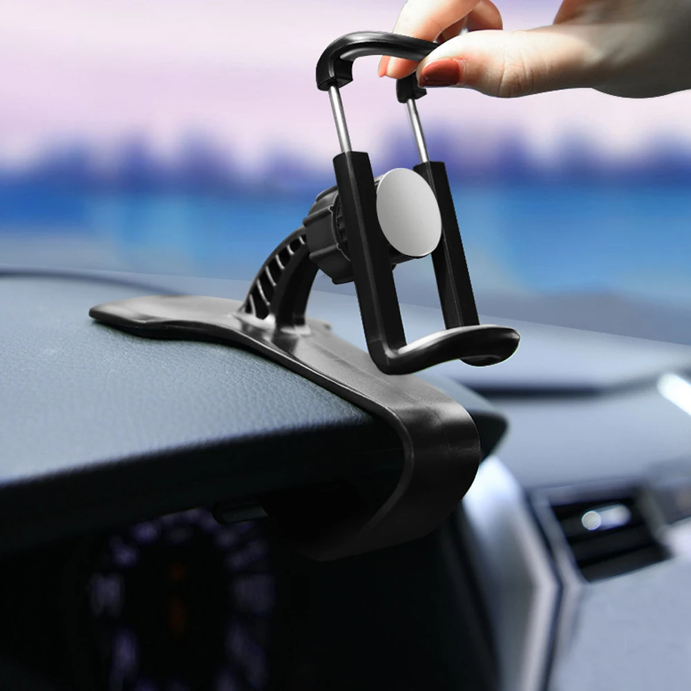 

Universal Adjustable Anti-slip Car Phone GPS Stand Clamp Arm Car HUD Mount Dashboard Mobile Supporter Clip Interior Accessories