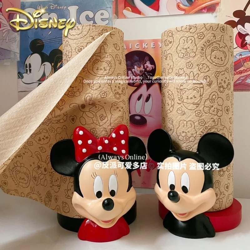 

Disney Anime Hobby Mickey Mouse Minnie Creative Kitchen Upright Paper Towel Hanger No Punch Lazy Cartoon Rag Holder Gift