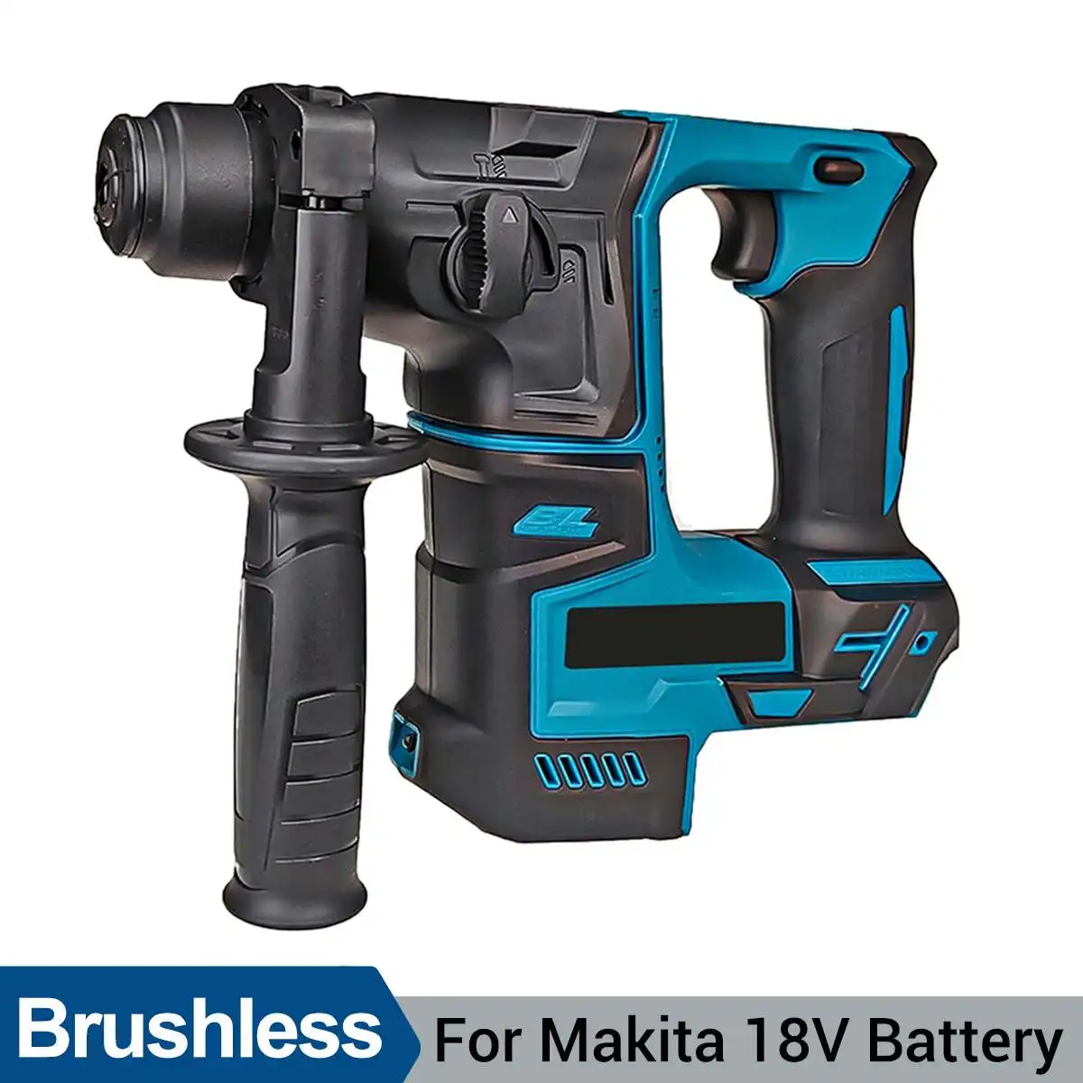 

Brushless Electric Hammer Drill 4800ipm Rechargeable Cordless Rotary Hammer Drilling and Chiseling Tool for Makita 18V Battery