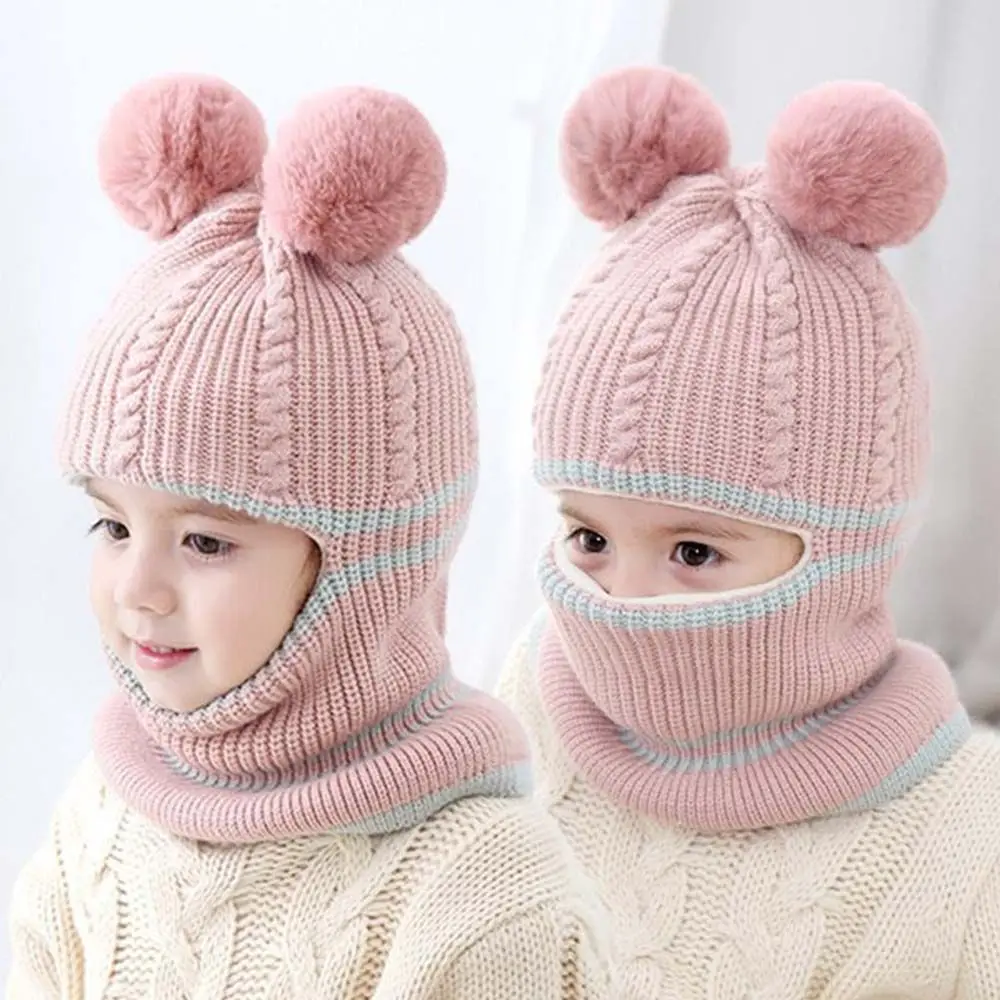 Cute Windproof Full Face Cover Neck Warmer Headwear Cashmere Inside Woolen Kids Caps Baby Bonnet Knitting Hat Winter Hats
Cute Windproof Full Face Cover Neck Warmer Headwear Cashmere Inside Woolen Kids Caps Baby Bonnet Knitting Hat Winter Hats