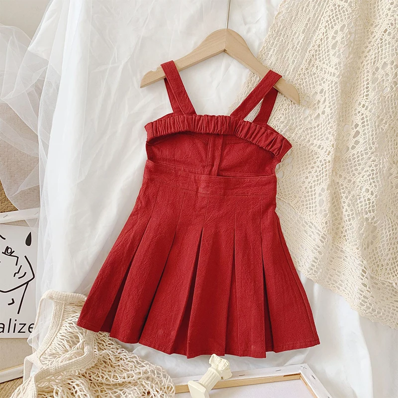 Young Children Red Short Dresses One Piece Korean Style Cotton Bodycon Princess Party Summer Clothes For Girls From 2 To 7 Years
Young Children Red Short Dresses One Piece Korean Style Cotton Bodycon Princess Party Summer Clothes For Girls From 2 To 7 Years