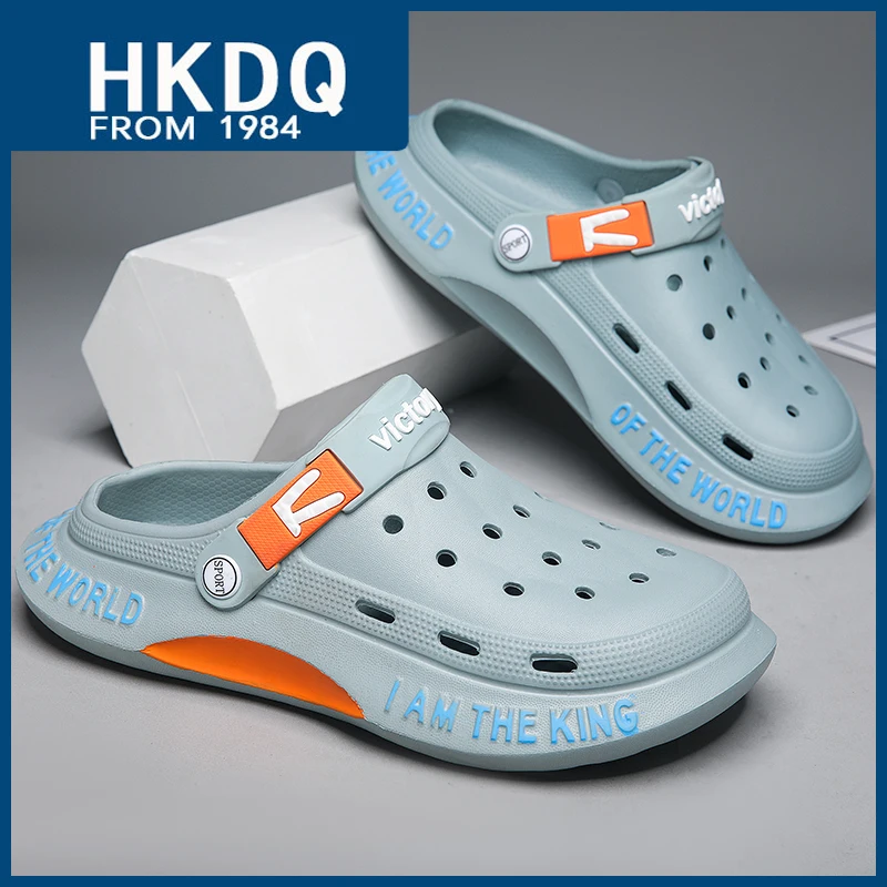 HKDQ Fashion Blue Men's Sandals Summer Hollow EVA Slippers Men Comfortable Non-slip Garden Shoes New Cheap Lightweight Clogs Man
HKDQ Fashion Blue Men's Sandals Summer Hollow EVA Slippers Men Comfortable Non-slip Garden Shoes New Cheap Lightweight Clogs Man