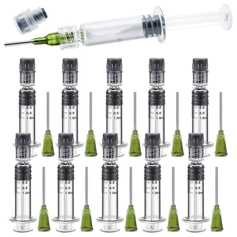 10 Pack 1Ml Capacity Reusable Glass Syringes With 14GA Blunt Tip Pet Safe Needles
10 Pack 1Ml Capacity Reusable Glass Syringes With 14GA Blunt Tip Pet Safe Needles