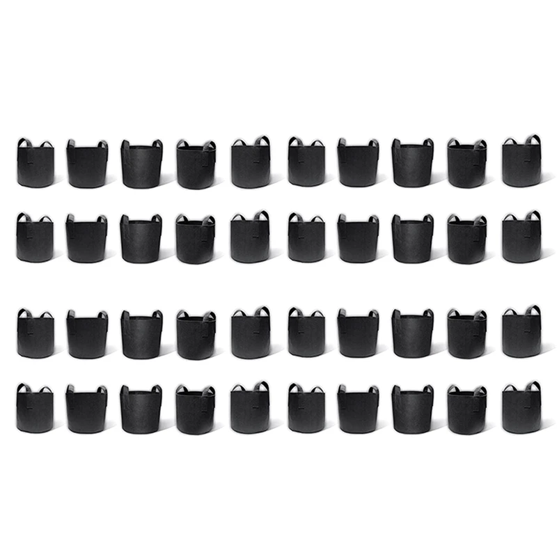 40-Pack 2 Gallon Grow Bags, Fabric Pots Container Aeration Fabric Pots With Handles, Pot For Plants
40-Pack 2 Gallon Grow Bags, Fabric Pots Container Aeration Fabric Pots With Handles, Pot For Plants