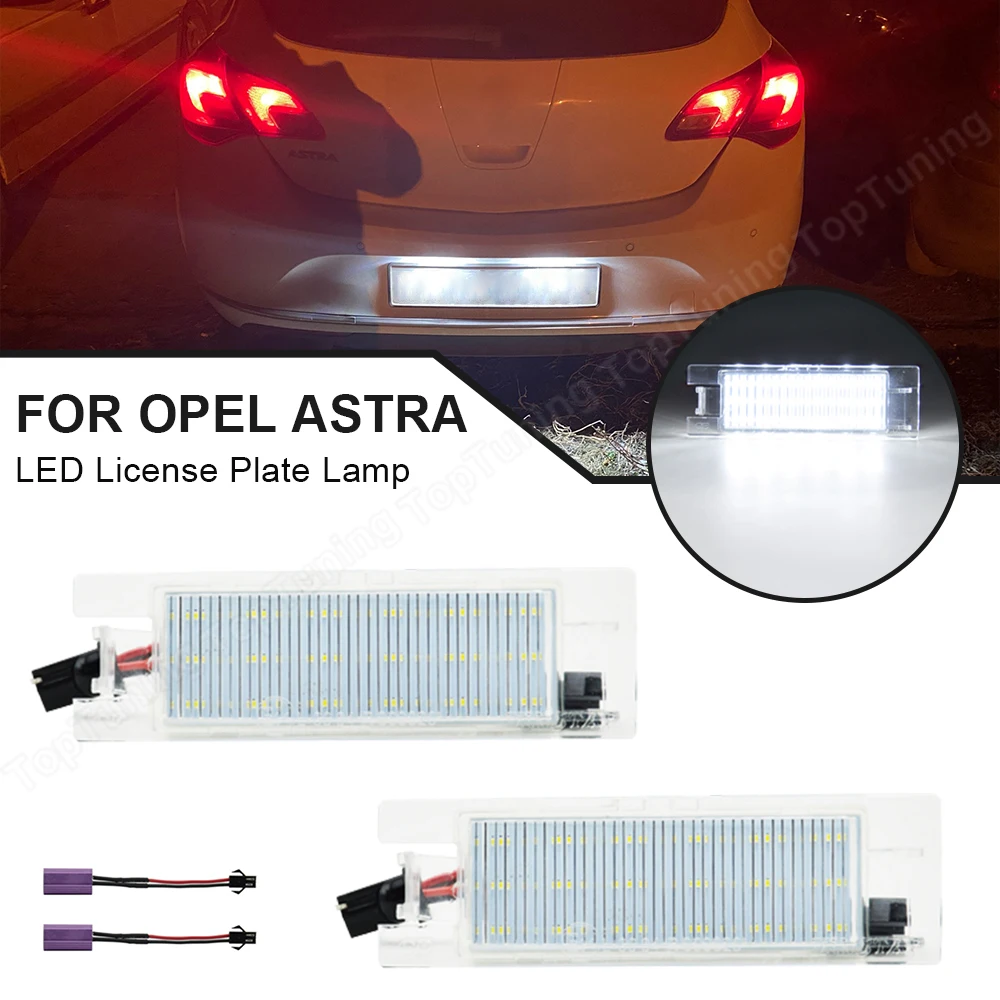 

LED License Plate Light For Opel Vectra C Astra J H Zafira B Insignia Corsa C D Meriva A Tigra B 2Pcs Canbus Number Plate Lamp