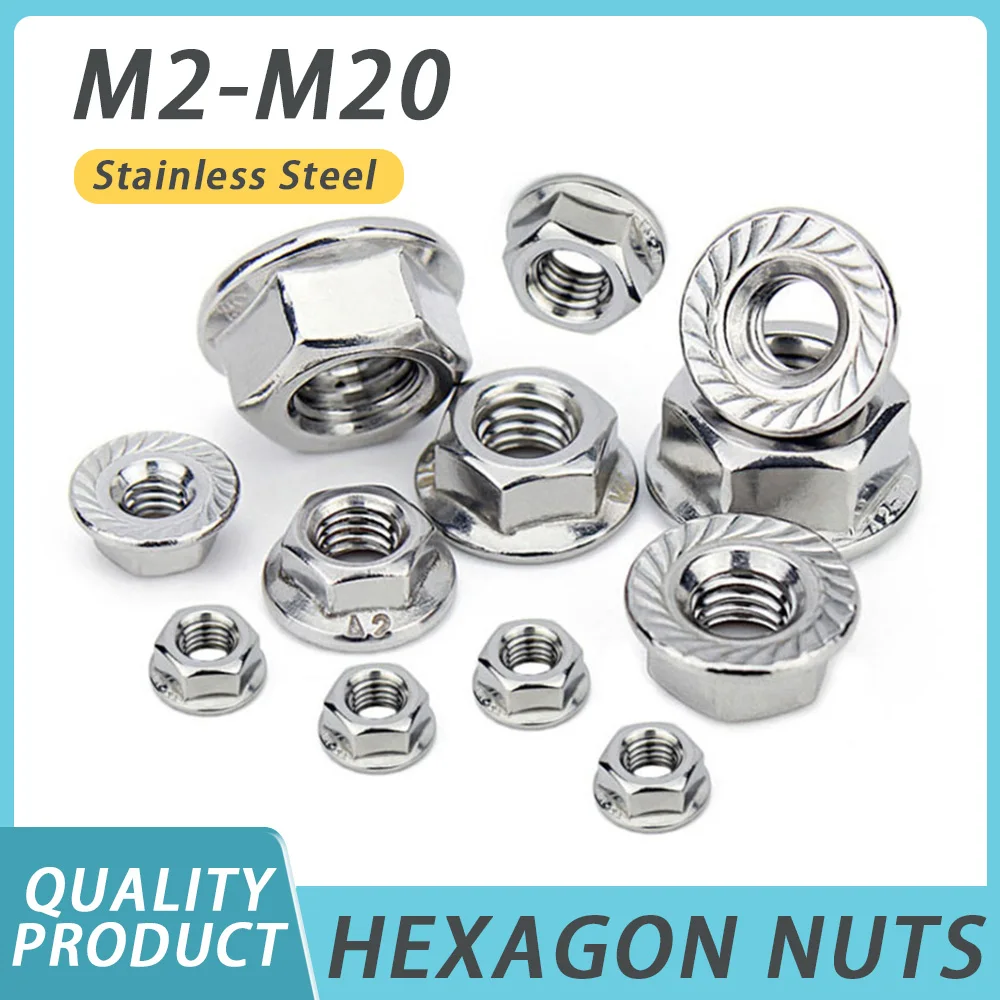 

Stainless Steel Hex Metric Threaded Hexagon Nuts Butterfly Flange Carbon Steel Brass Nylon Lock Nut M2 M4 M6 M8 M10 M12 M16 M20