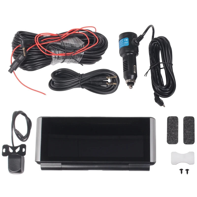

Portable Car Stereo Radio Carplay Android Auto Mirror Link 6.86Inch Foldable Screen Bluetooth FM Transmitter Camera Black