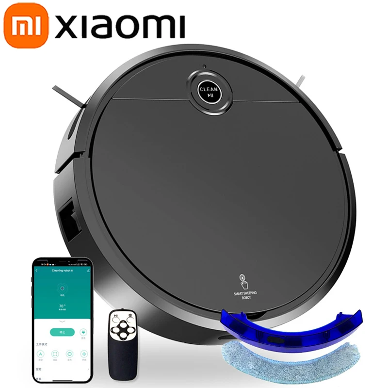 

New Xiaomi 3 In 1 Intelligent Sweeping Robot Automatic APP Recharge Remote Control With Water Tank Strong Suction Vacumn Cleaner