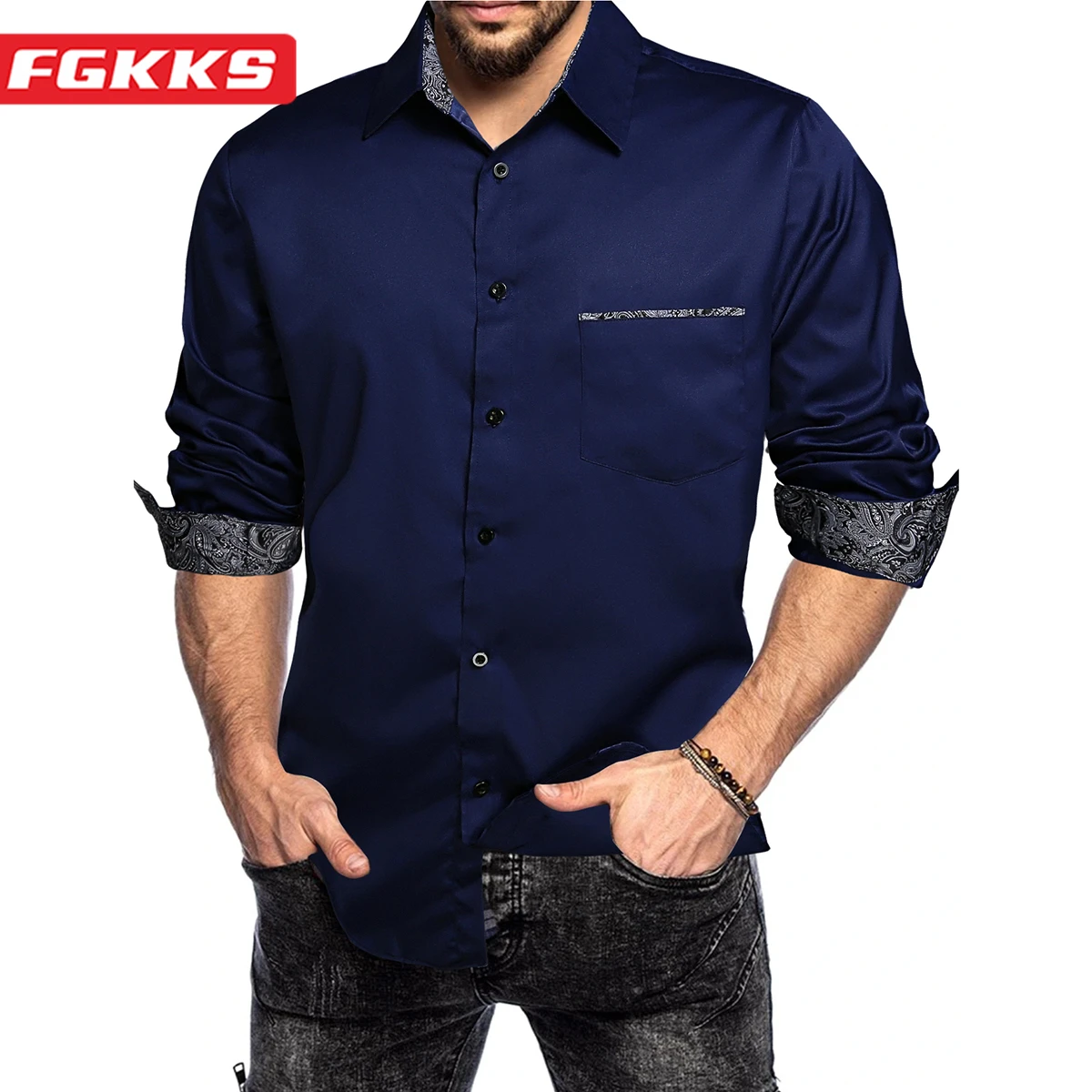 FGKKS 2023 Casual Shirt Men's Spring And Summer New Products Pure Cotton Slim Top High-Quality Design Hot Selling Shirt Men
FGKKS 2023 Casual Shirt Men's Spring And Summer New Products Pure Cotton Slim Top High-Quality Design Hot Selling Shirt Men