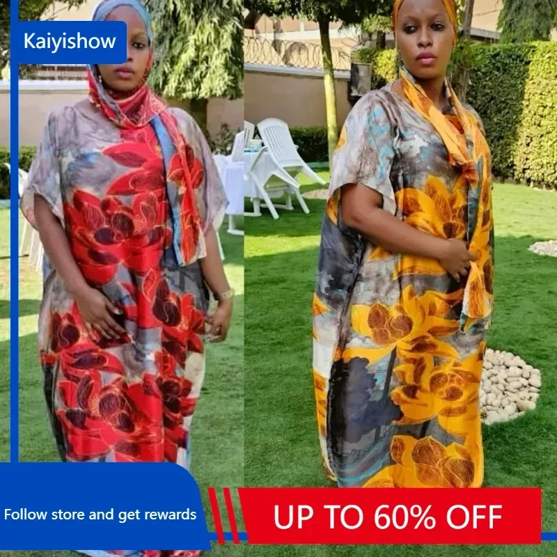 

African Dresses for Women Summer Autumn Africa Plus Size Printing Long Dress African Robes Dashiki African Clothing Muslim Abaya