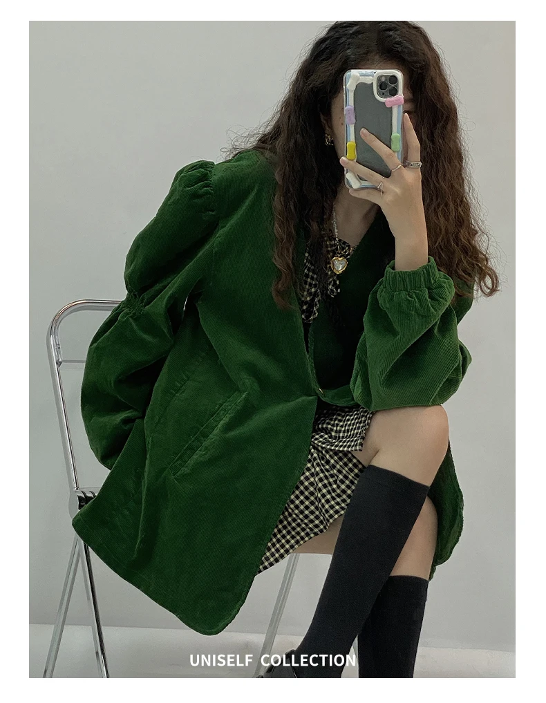 2023 Fall New Arrival: Green Retro Plaid Woolen Blazer Jacket for Women, Casual and Versatile, High-Quality Blazer Top Hot Sale
2023 Fall New Arrival: Green Retro Plaid Woolen Blazer Jacket for Women, Casual and Versatile, High-Quality Blazer Top Hot Sale