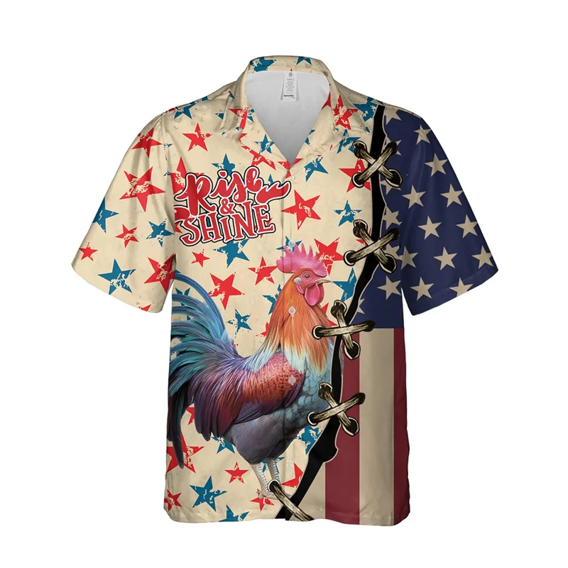 Fashion Luxury Rooster Graphic Shirts For Men Clothes Casual Animal Chicken Short Sleeve Lapel Blouse Hawaiian Hip Hop Blouses
Fashion Luxury Rooster Graphic Shirts For Men Clothes Casual Animal Chicken Short Sleeve Lapel Blouse Hawaiian Hip Hop Blouses