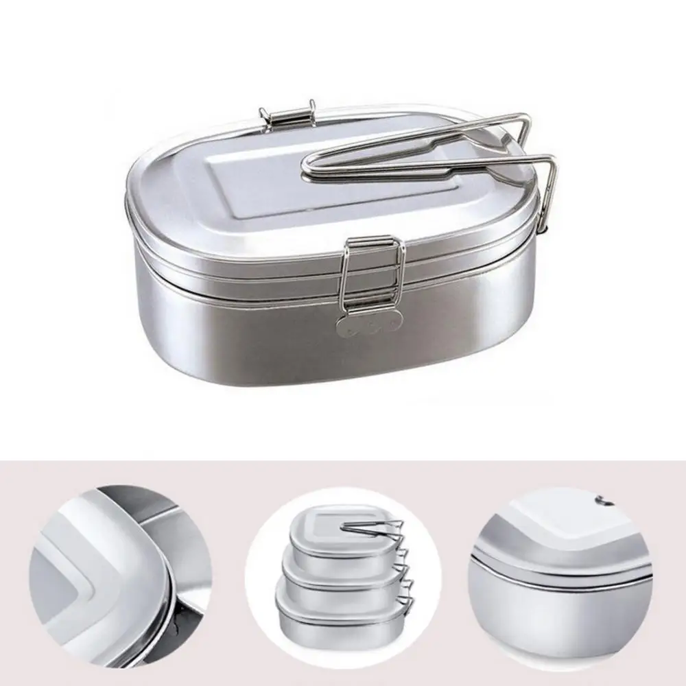 

Lunch Container Lunch Box Rectangular Leakproof Sealed Double Layer Stainless Steel Double Layers Adult Student ланч бокс Bento