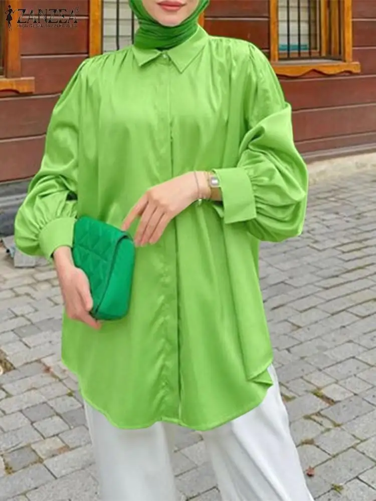 ZANZEA Fashion Eid Mubarek Blouse Woman Long Sleeve Lapel Neck Shirt Vintage Solid Blusas Female Casual Islamic Clothing 2023
ZANZEA Fashion Eid Mubarek Blouse Woman Long Sleeve Lapel Neck Shirt Vintage Solid Blusas Female Casual Islamic Clothing 2023