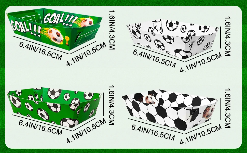 Soccer Birthday Serving Tray, 36pcs Soccer Paper Trays/Soccer Snack Tray/Soccer Party Food Trays, Soccer Party Nachos Food Boats Soccer Birthday Serving Tray, 36pcs Soccer Paper Trays/Soccer Snack Tray/Soccer Party Food Trays, Soccer Party Nachos Food Boats