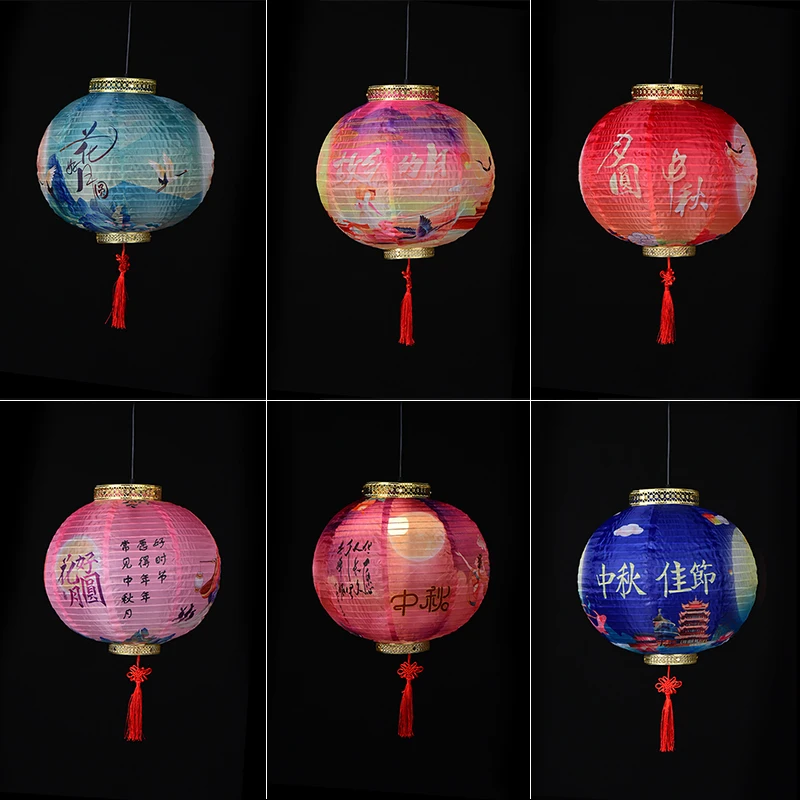 

Фонарь в античном китайском стиле для середины осени, водонепроницаемый тканевый фонарь с аксессуарами, декор для праздника, свадьбы, вечеринки, реквизит для фотосъемки