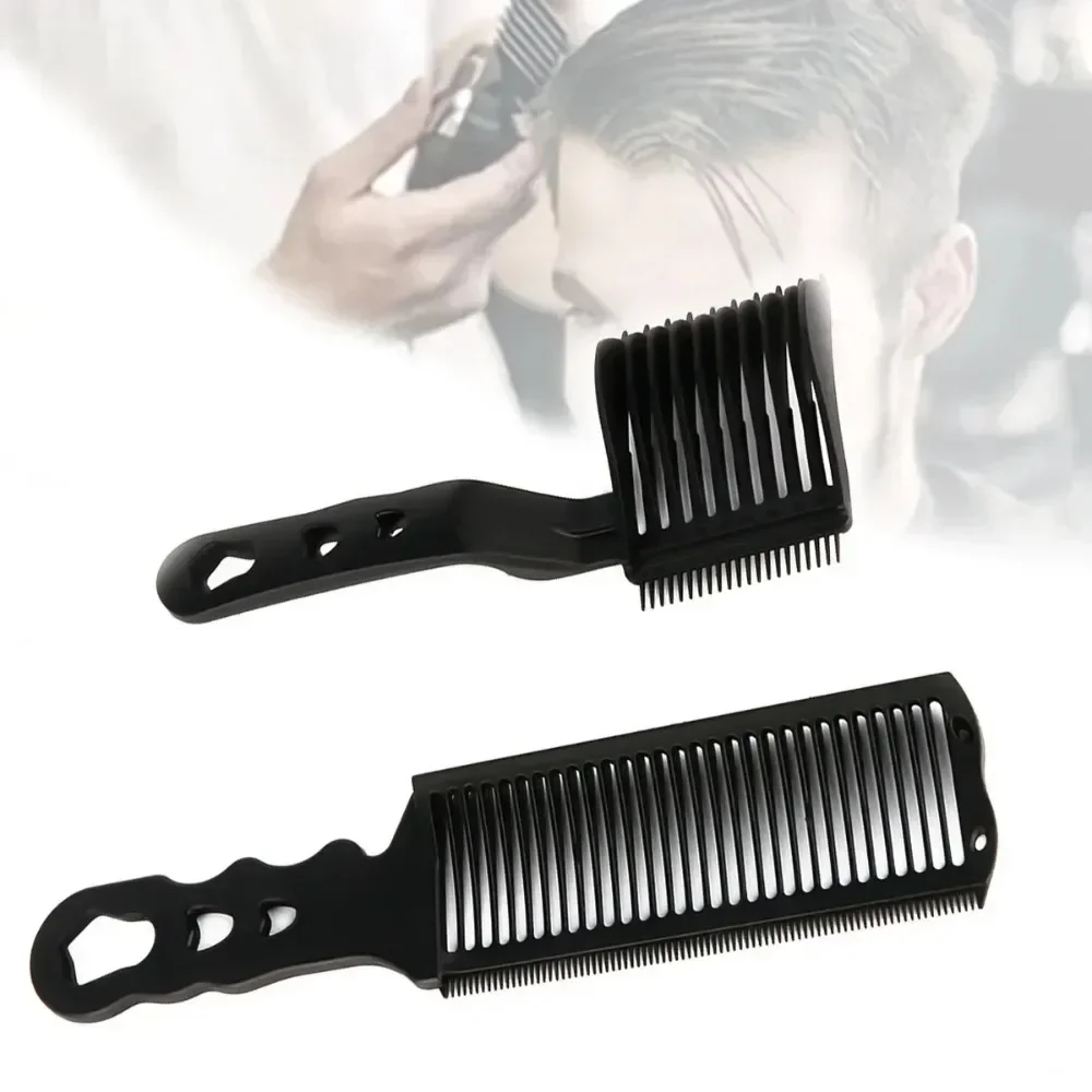 

Обновленные парикмахерские расчески с плоским верхом для стрижки, мужские расчески с изогнутым дизайном, клипер для волос, расческа, парикмахерский инструмент для укладки, 2 шт.
