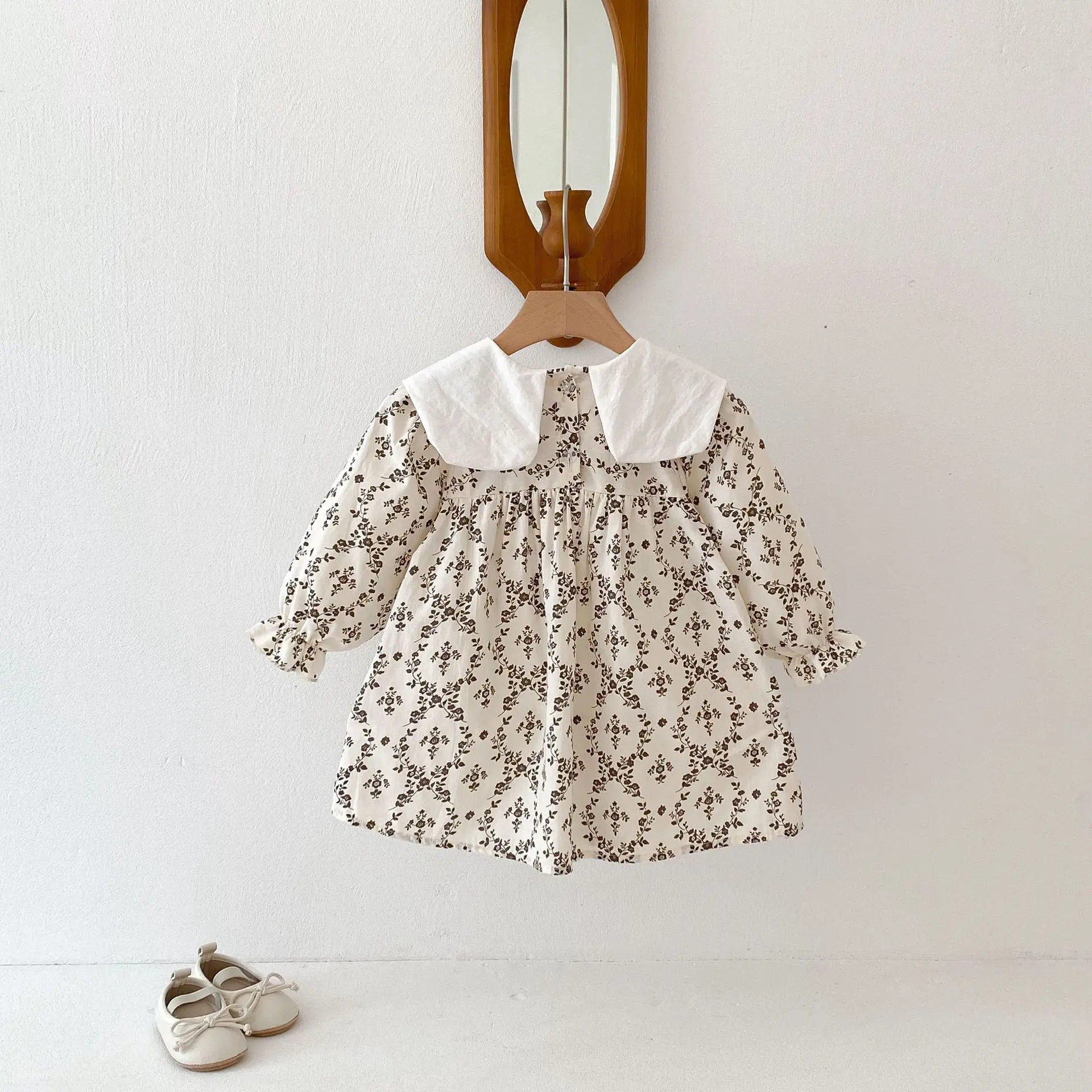 2025 Autumn New Girls Casual Dress Children Large Collar Flower Embroidery Dress Cotton Baby Girl Floral Princess Dress 6 Seea761388eec43f39f843ba645f7ac95z