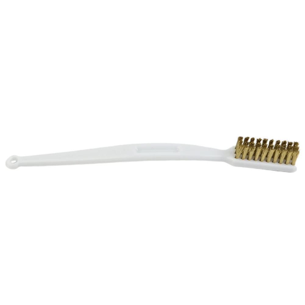 

1PC Plastic Handle Brass Wire Brush Stainless Steel Nylon Metal Rust Cleaning Brush For Machine Polishing Dirt Cleaning