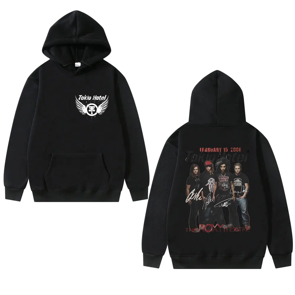 

Rock Band Tokio Hotel February 15 2008 Back Hoodie Men Women Hip Hop Sweatshirt Unisex Fan Gift Hoody Male Fleece Cotton Hoodies